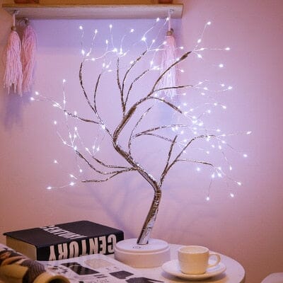 Árvore Luz das Fadas - Decoração Encantadora com Mini Lâmpadas de LED Árvore de Luz Decorativa Franco Center Branco - 108 LED 