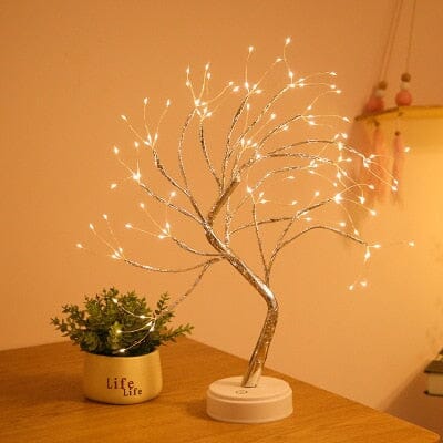 Árvore Luz das Fadas - Decoração Encantadora com Mini Lâmpadas de LED Árvore de Luz Decorativa Franco Center Branco Quente - 108 LED 