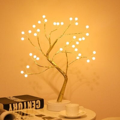 Árvore Luz das Fadas - Decoração Encantadora com Mini Lâmpadas de LED Árvore de Luz Decorativa Franco Center Branco Quente - 36 LED 