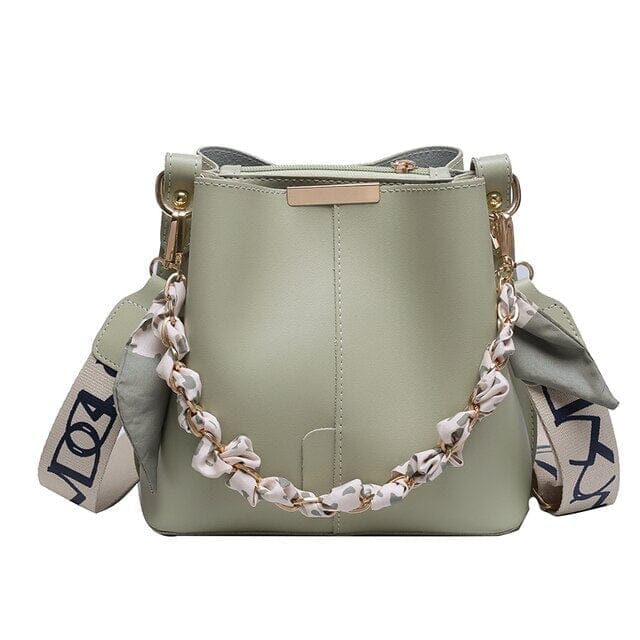 Bolsa de Couro Cachecol Elegance - Oferta Especial Bolsa feminina Wiio, Franco Center Verde