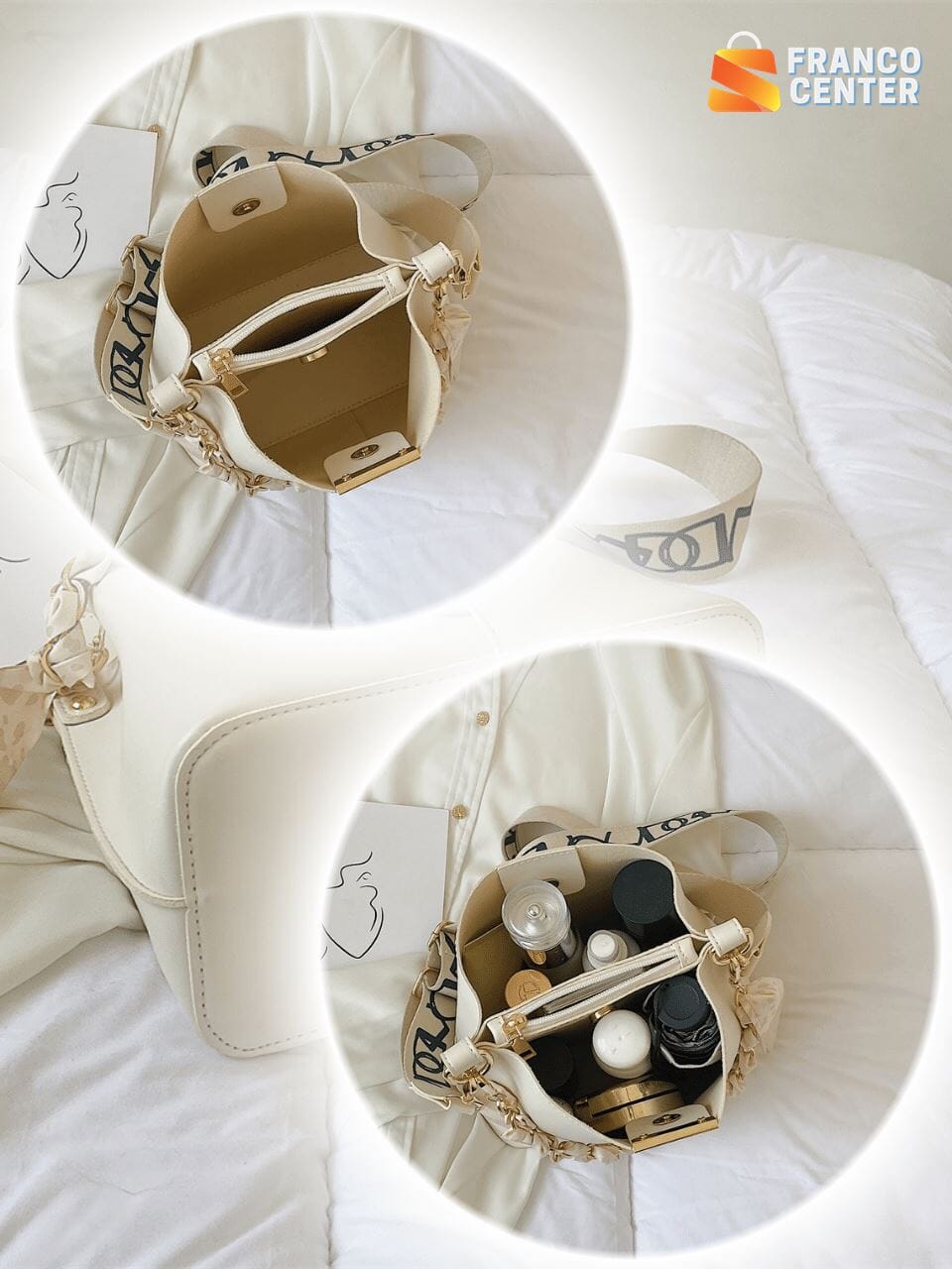 Bolsa de Couro Cachecol Elegance - Oferta Especial Bolsa feminina Wiio, Franco Center 