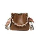 Bolsa de Couro Cachecol Elegance - Oferta Especial Bolsa feminina Wiio, Franco Center Marron 