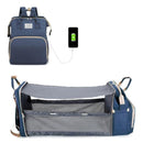 Bolsa Maternidade Vira Berço Portátil - (4 opções a sua escolha) Bolsa Maternidade Franco Center Azul-marinho 