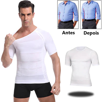Camiseta Modeladora Masculina de Compressão - Easy Shape Camiseta Modeladora Masculina Franco Center 