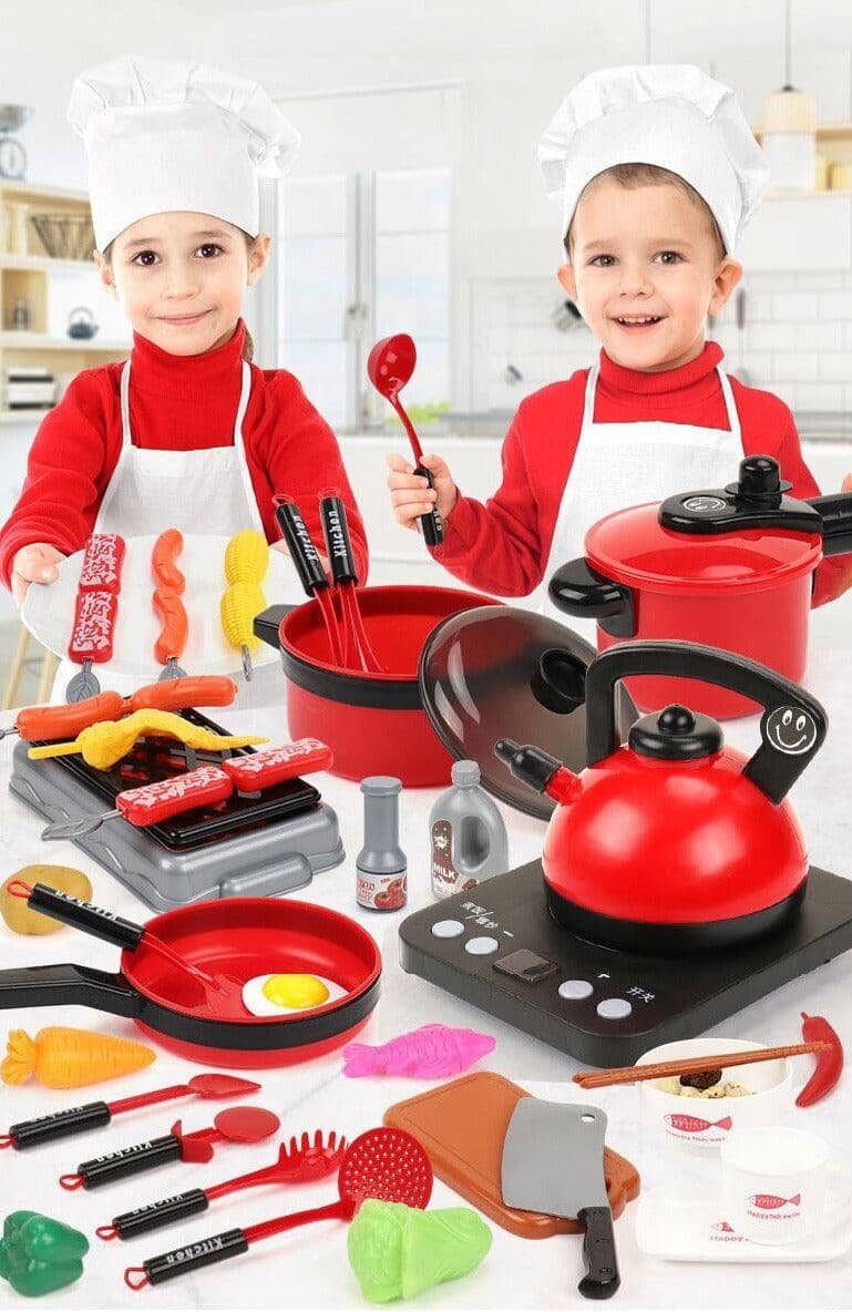 Jogo de cozinha para crianças Conjunto de corte Jogo de comida Cesta de  brinquedos de corte