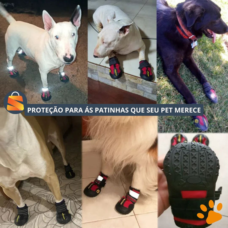 Guardião Pata-Segura • Sapatos impermeáveis para cães protegerem as patas do calor e líquidos indesejados Botas para cachorro e gato. Produto para Pet Franco Center 