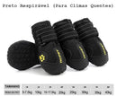 Guardião Pata-Segura • Sapatos impermeáveis para cães protegerem as patas do calor e líquidos indesejados Botas para cachorro e gato. Produto para Pet Franco Center Preto Respirável (Para Climas Quentes) 1 (Cães entre 4 e 7 kg) 