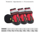 Guardião Pata-Segura • Sapatos impermeáveis para cães protegerem as patas do calor e líquidos indesejados Botas para cachorro e gato. Produto para Pet Franco Center Vermelho Impermeável e Fluorescente 1 (Cães entre 4 e 7 kg) 