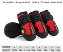Guardião Pata-Segura • Sapatos impermeáveis para cães protegerem as patas do calor e líquidos indesejados Botas para cachorro e gato. Produto para Pet Franco Center Vermelho Respirável (Para Climas Quentes) 1 (Cães entre 4 e 7 kg) 