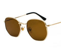 Óculos Vintage - Luxo e Personalidade ao seu Look Óculos Franco Center Dourado/Marrom 