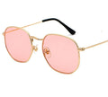 Óculos Vintage - Luxo e Personalidade ao seu Look Óculos Franco Center Dourado/Rosa 