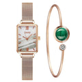 Relógio + Bracelete - Gaiety Relógio de braço Franco Center Branco e Dourado 