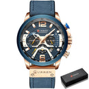 Relógio Chronograph Esportivo Relógio de braço Franco Center Azul Perola 