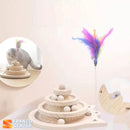 Torre de Diversão para Gatos - Pistas, Disco e Bolas para Horas de Entretenimento! Brinquedo para Pet, Gato, Felinos. Franco Center 