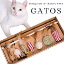 Varinha Interativa de Penas para Gatos - Conjunto de 7 Peças Brinquedo para Pet, Gato, Felinos. Franco Center 